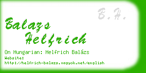 balazs helfrich business card