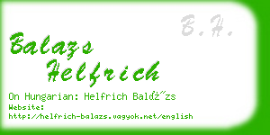 balazs helfrich business card